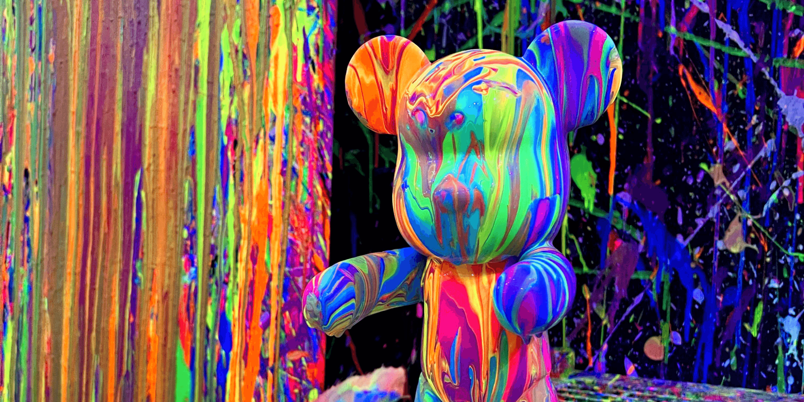 Glow Drip Bear: Neon Blacklight Paint Experience in Sandy Springs