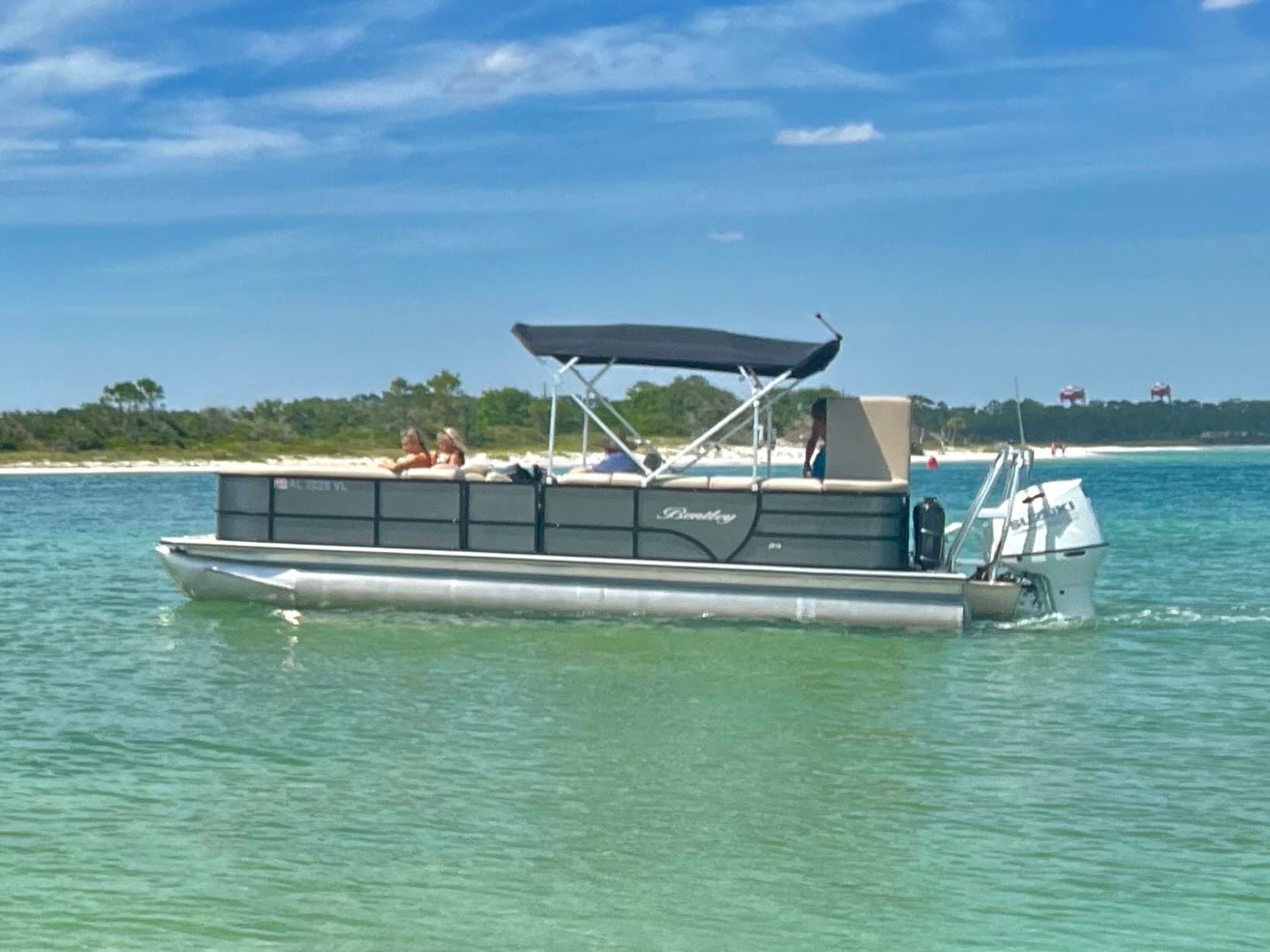 Pontoon Boat Rentals on Pensacola Beach by Frisky Mermaid