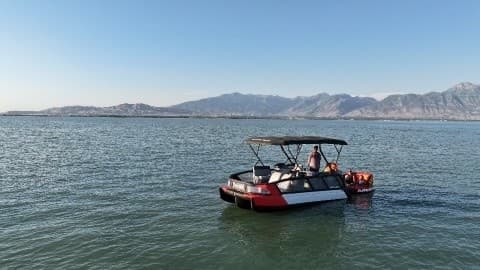 Sea-Doo Switch Sport on Utah Lake: Rent a 21-ft Launch from Saratoga Springs