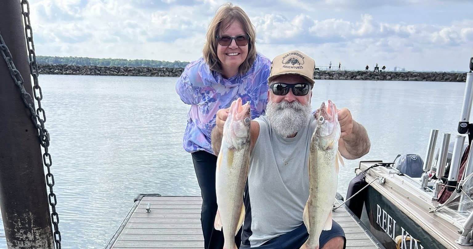 Lake Erie Walleye on a Pro Line Boat with Reel King Charters