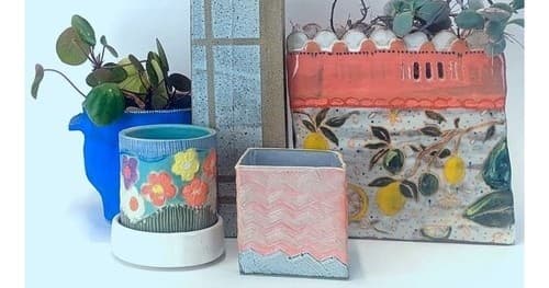 Illustrated Planter: Wednesday Evenings Waitlist at Black Hound Clay Studio South