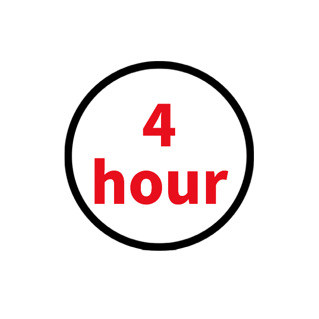 4-hour ATV rental badge icon indicating extended dune tour