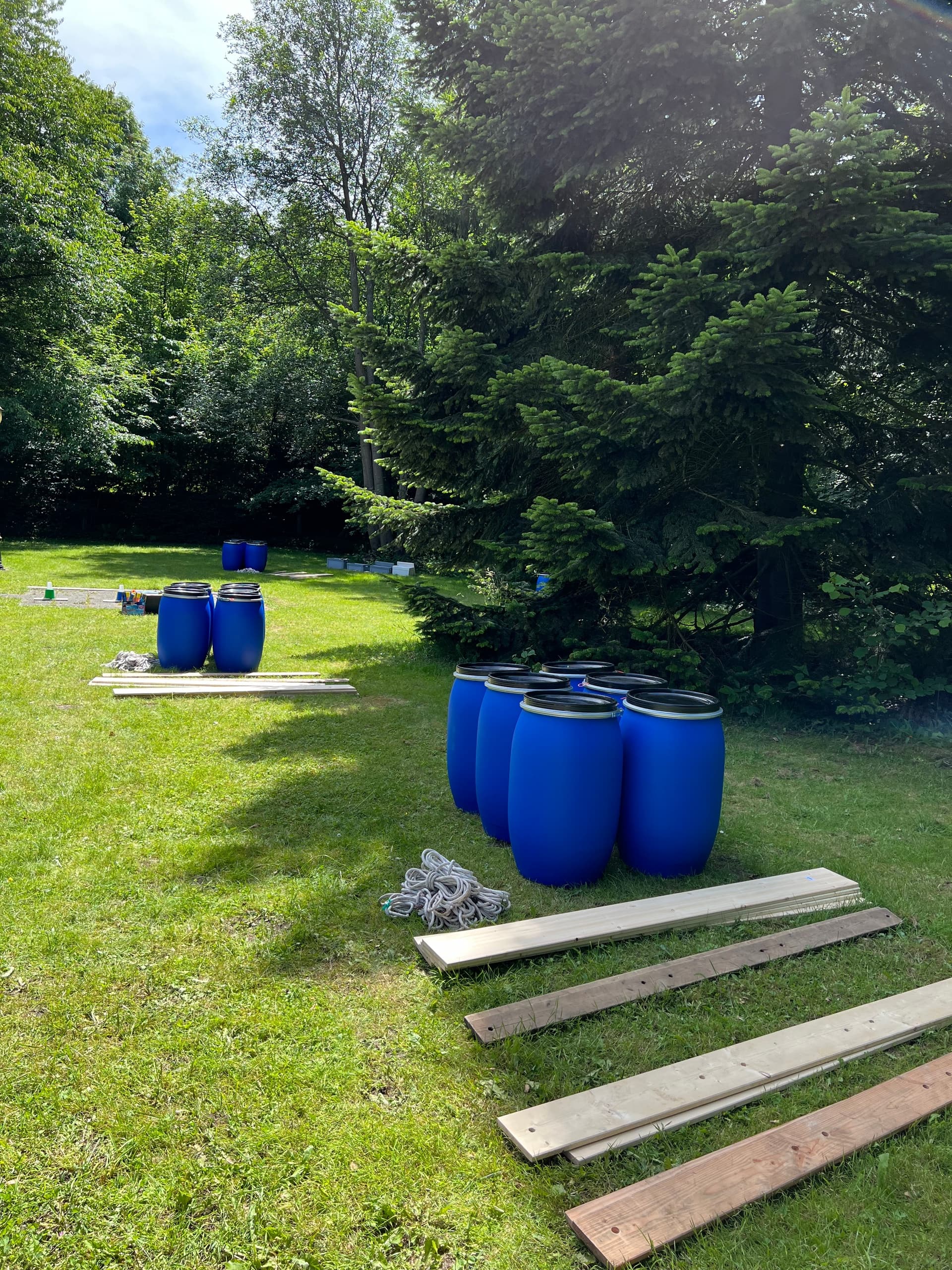 Raft-Building at Mellingburger Schleuse: Team Float & BBQ near Hamburg photo 2