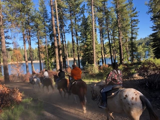 Evening Horseback Ride at Shaver Lake, California