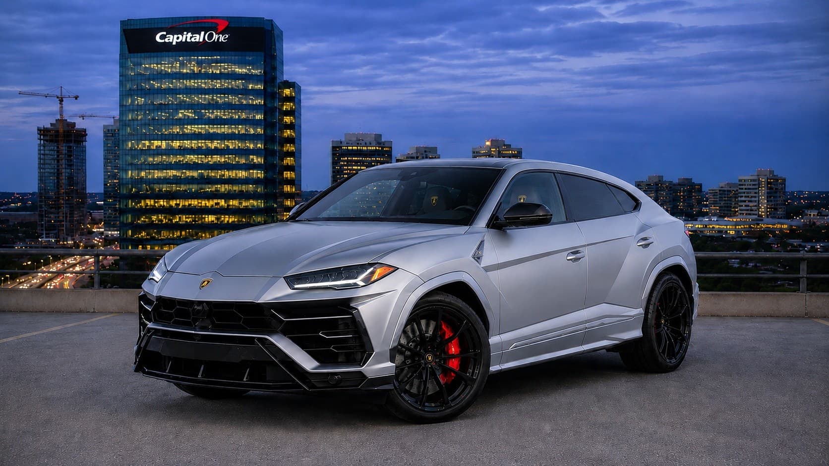 Silver Lamborghini Urus Rental in Sterling VA: High-Power Drives Near the Potomac photo 1