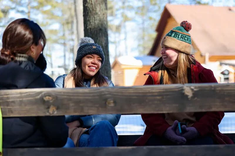 Horse-Drawn Sleigh Ride Through Snowy Woods at The Up North Lodge