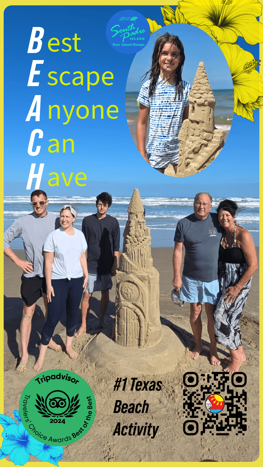 Family Sandcastle Building on South Padre Island with Andy Hancock