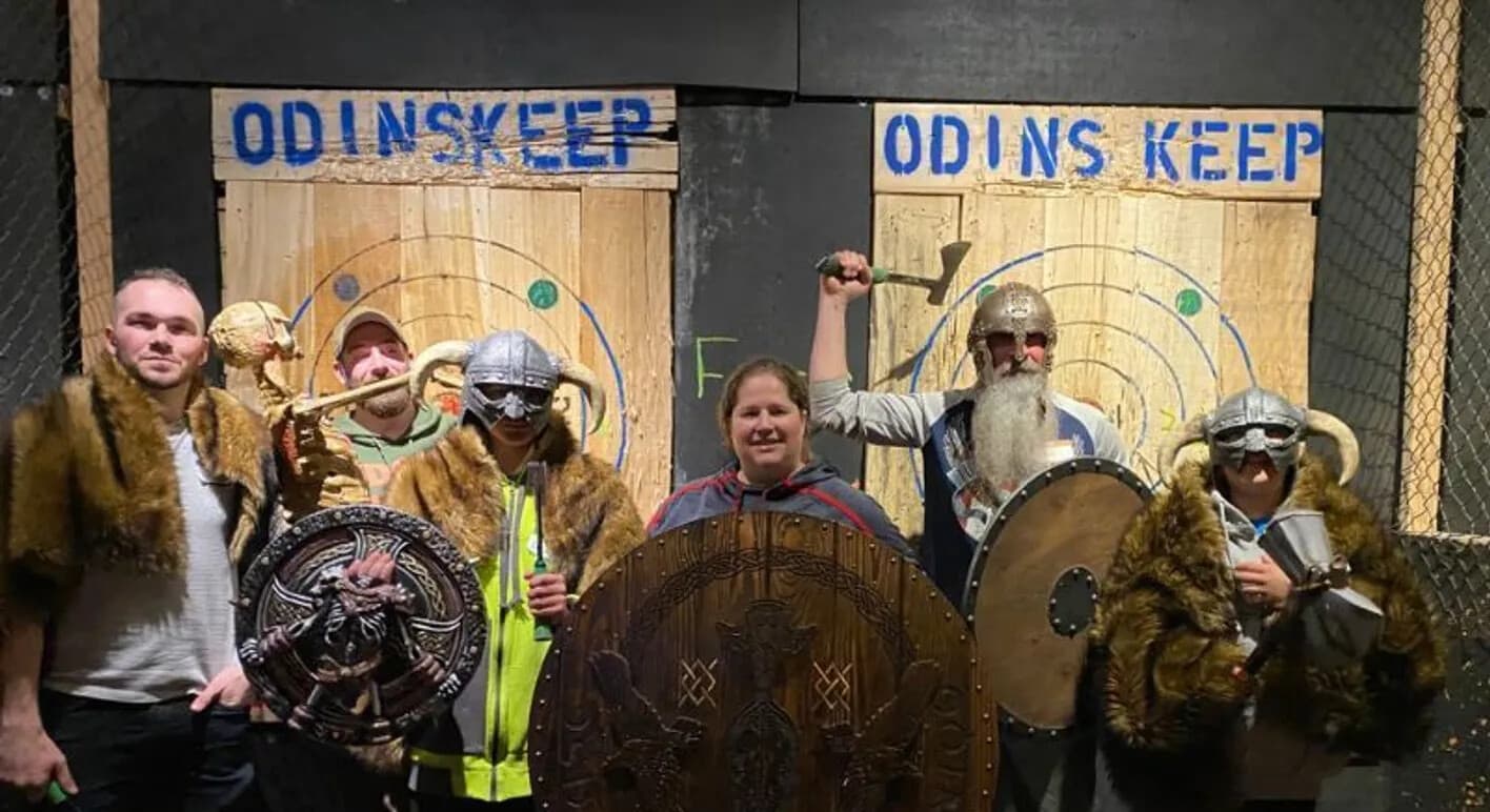 Private Axe-Throwing Event Room at Odin's Keep Axe House in Enfield