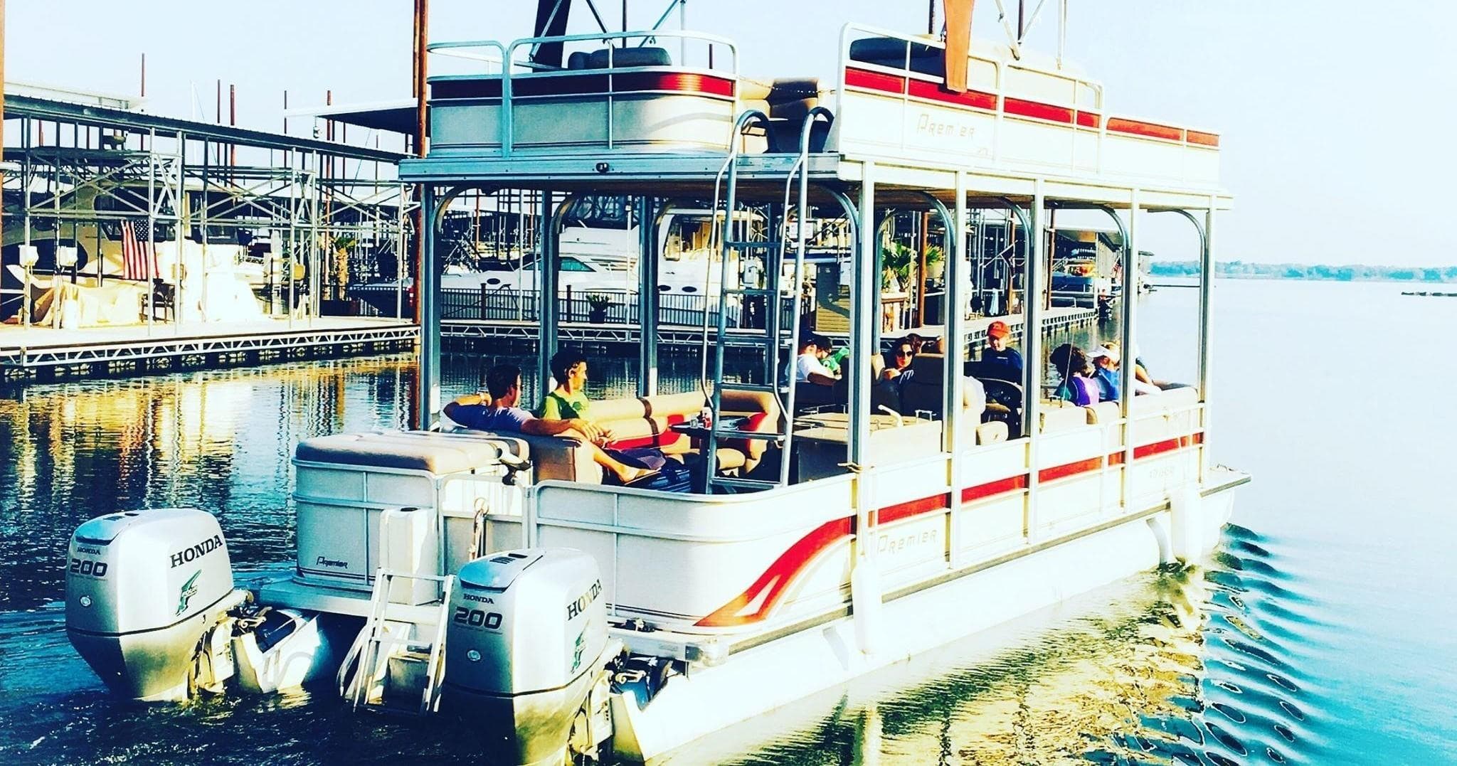 Premier Tritoon Pontoon Cruises at Sam's Dock, Grapevine TX