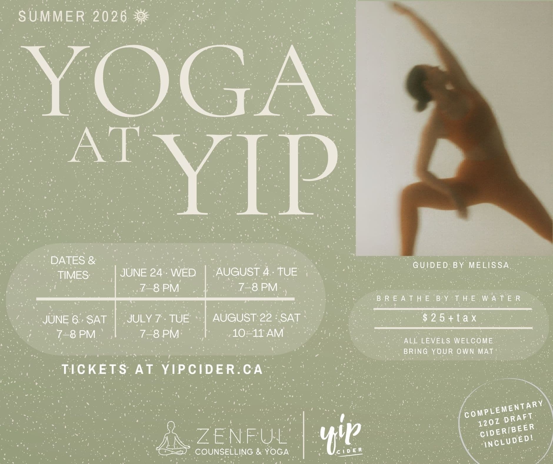 Waterfront Yoga and Cider with Melissa at Yip Cider in Long Reach