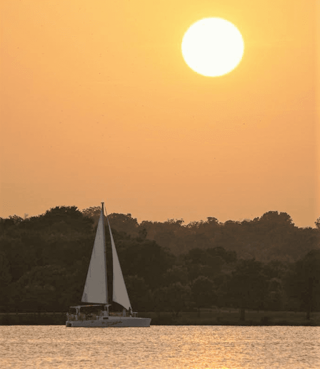 Sunset Sailing on White Rock Lake with The Spirit of Dallas