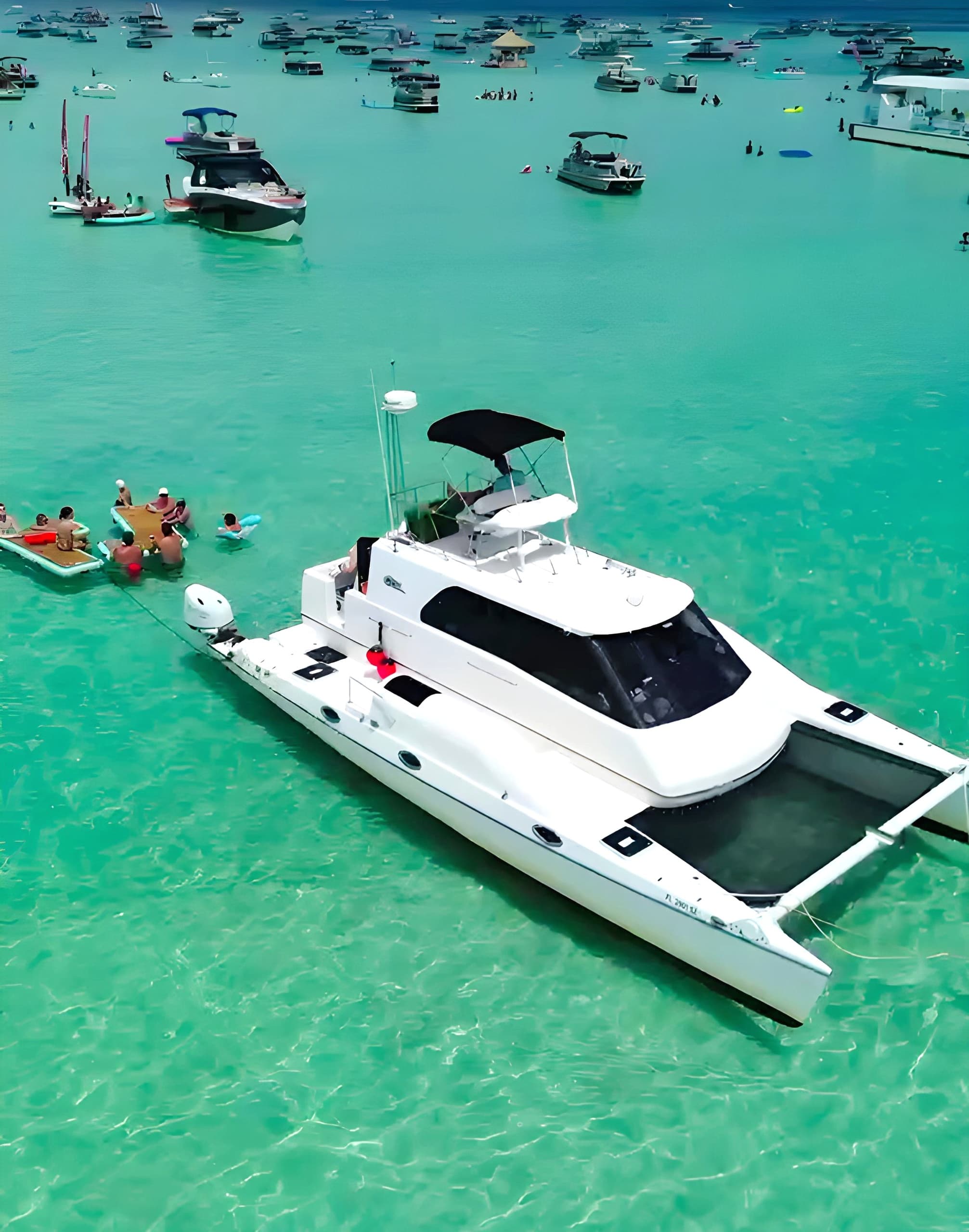 Private Catamaran Bachelorette Cruise to Crab Island from Miramar Beach photo 3