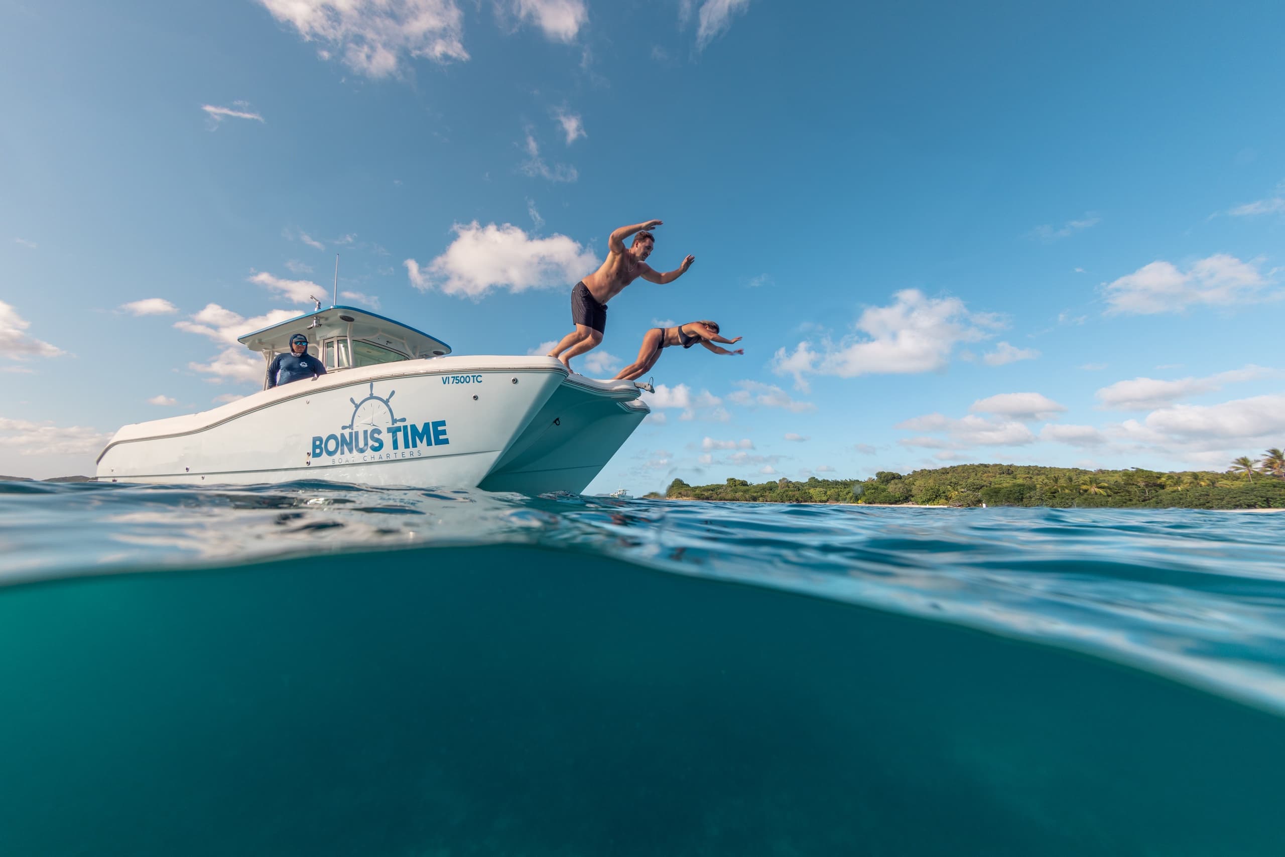 USVI Full-Day Private Charter on 32' World Cat for Island Hopping & Snorkeling photo 1