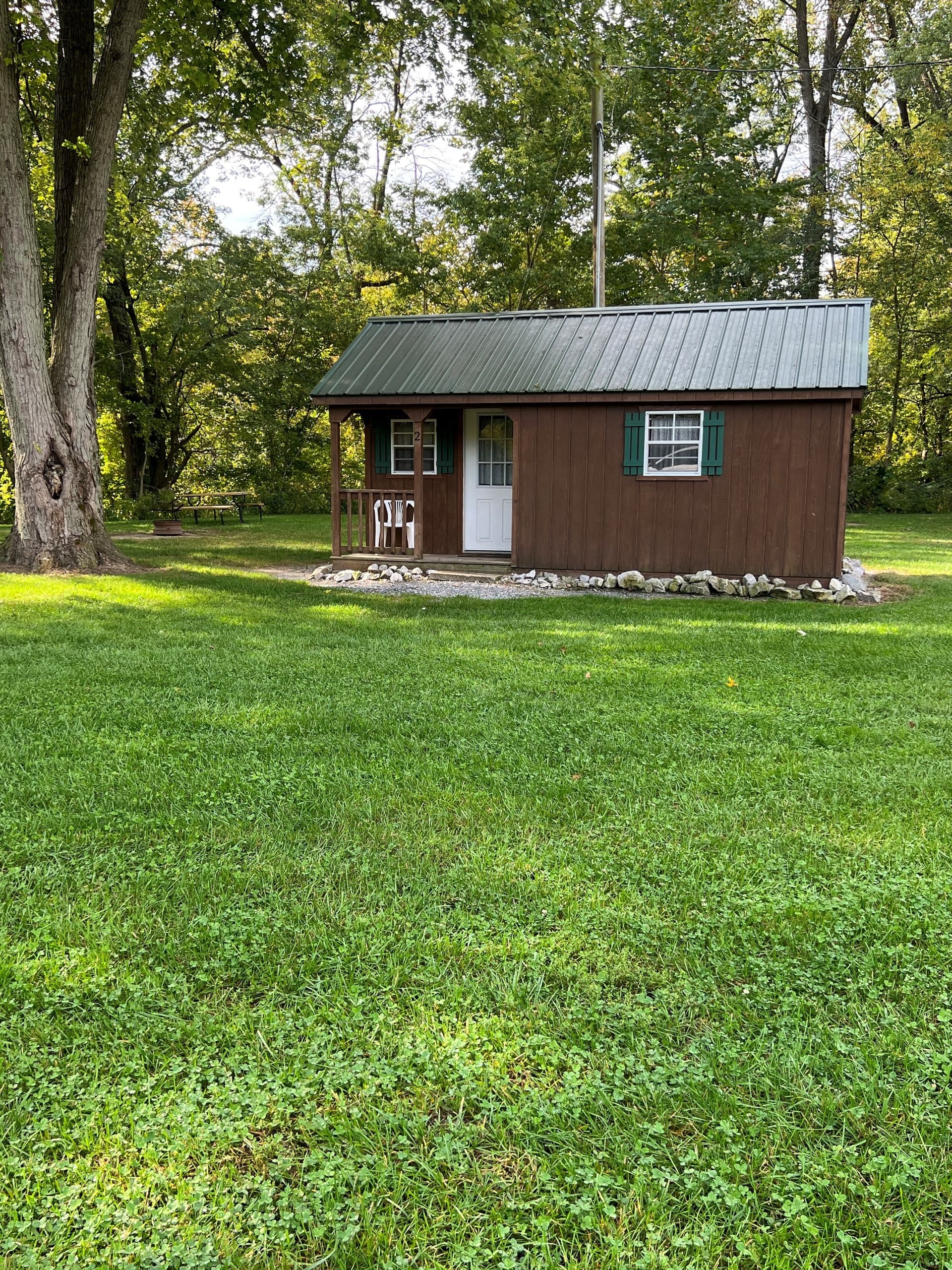 Comfort Camping at Sugar Creek Campground Cabin #2