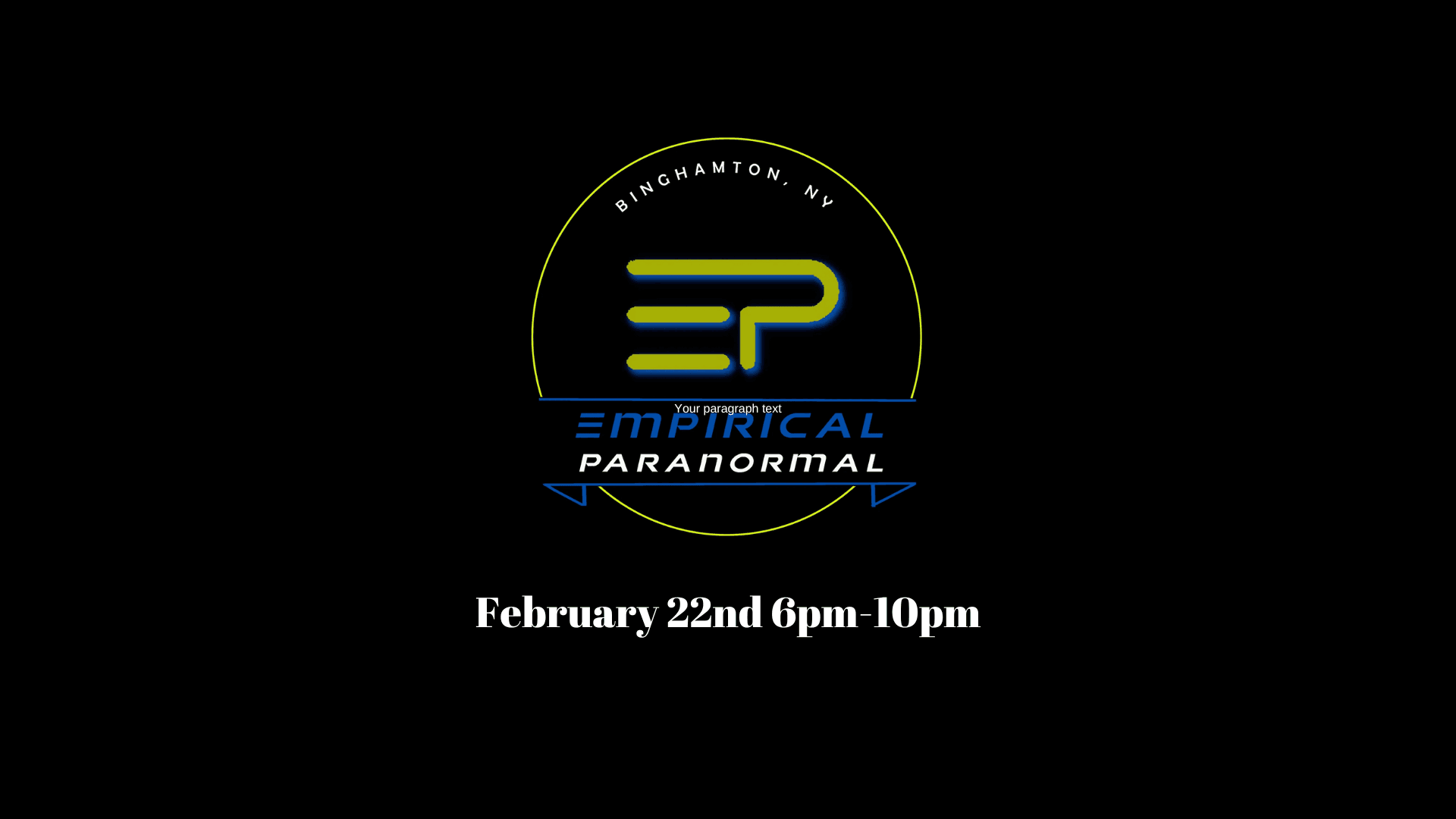 Dark Empirical Paranormal logo promoting evening museum event