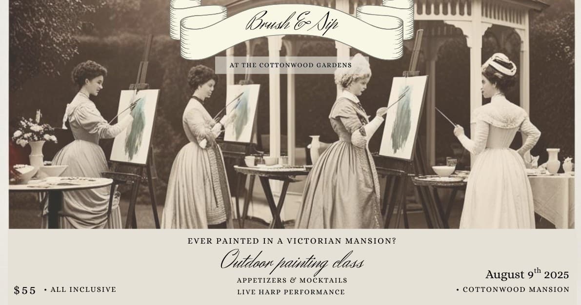 Outdoor Art & Sip Experience at Cottonwood Mansion