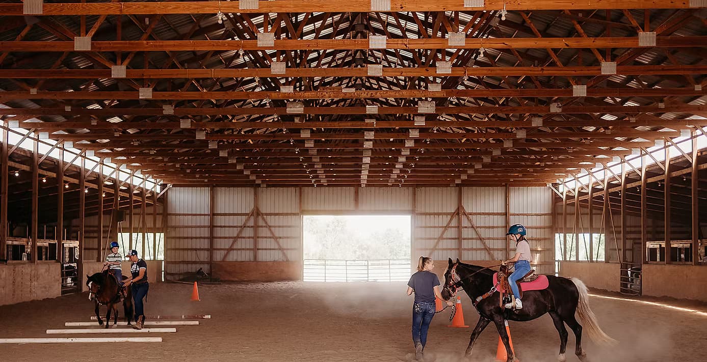 Beginner Horseback Lessons at Buck Right Stables, Indiana