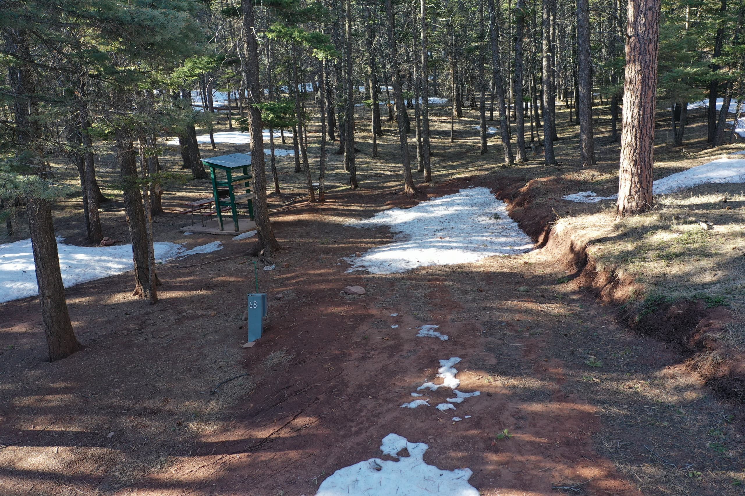 RV Partial Hookup Site #68 at Monument Lake Resort, Colorado