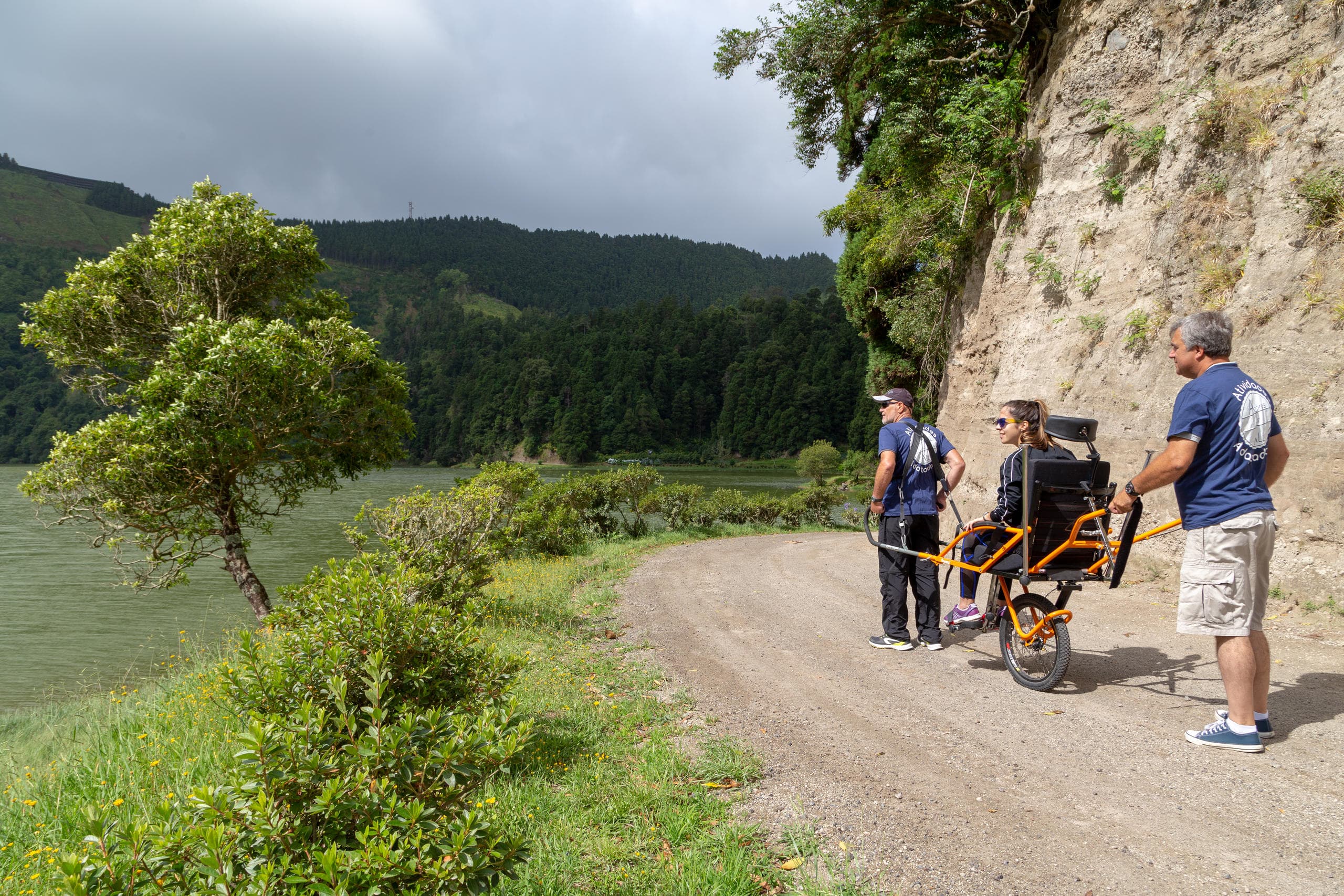 Adaptive Joelette Hiking at Sete Cidades with Azores For All