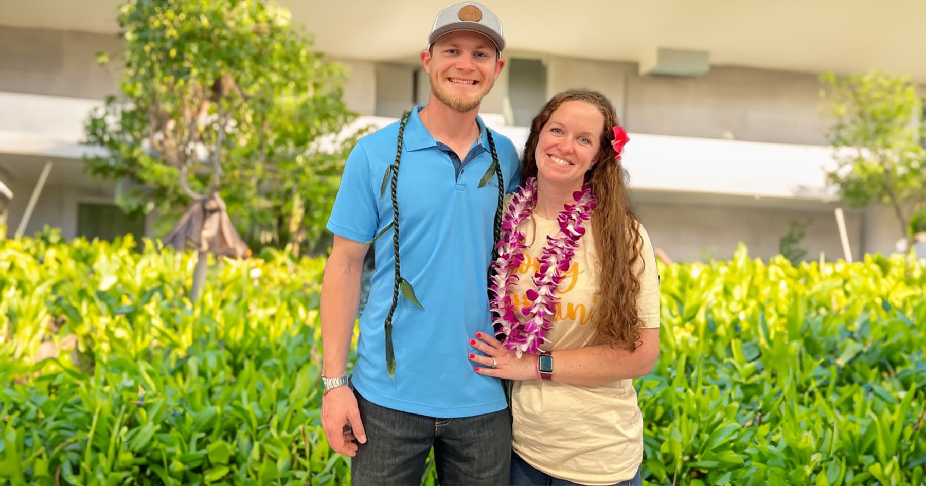Honeymoon Lei Greeting at Kona Hawaii Airport