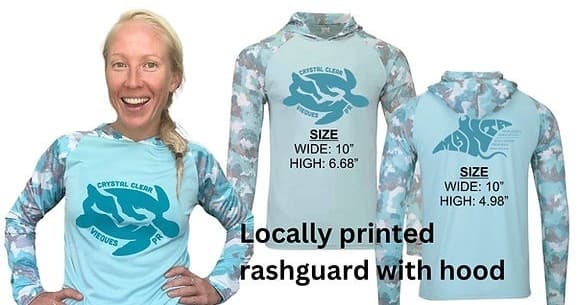 Water-activities: Crystal Clear Vieques Rash Guard Adventure
