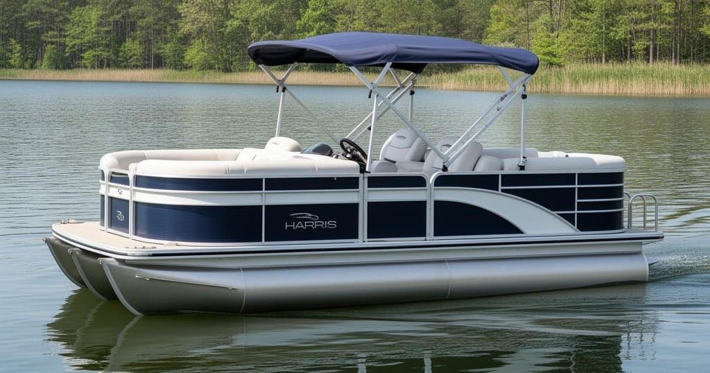 Harris 210 Cruiser Pontoon on Jordan Lake: Group Rentals for Swim, Sun, and Sunset Cruises