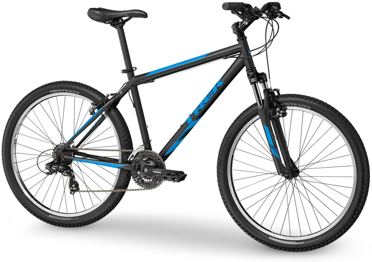 Hardtail mountain bike on white backdrop for trail and gravel rides