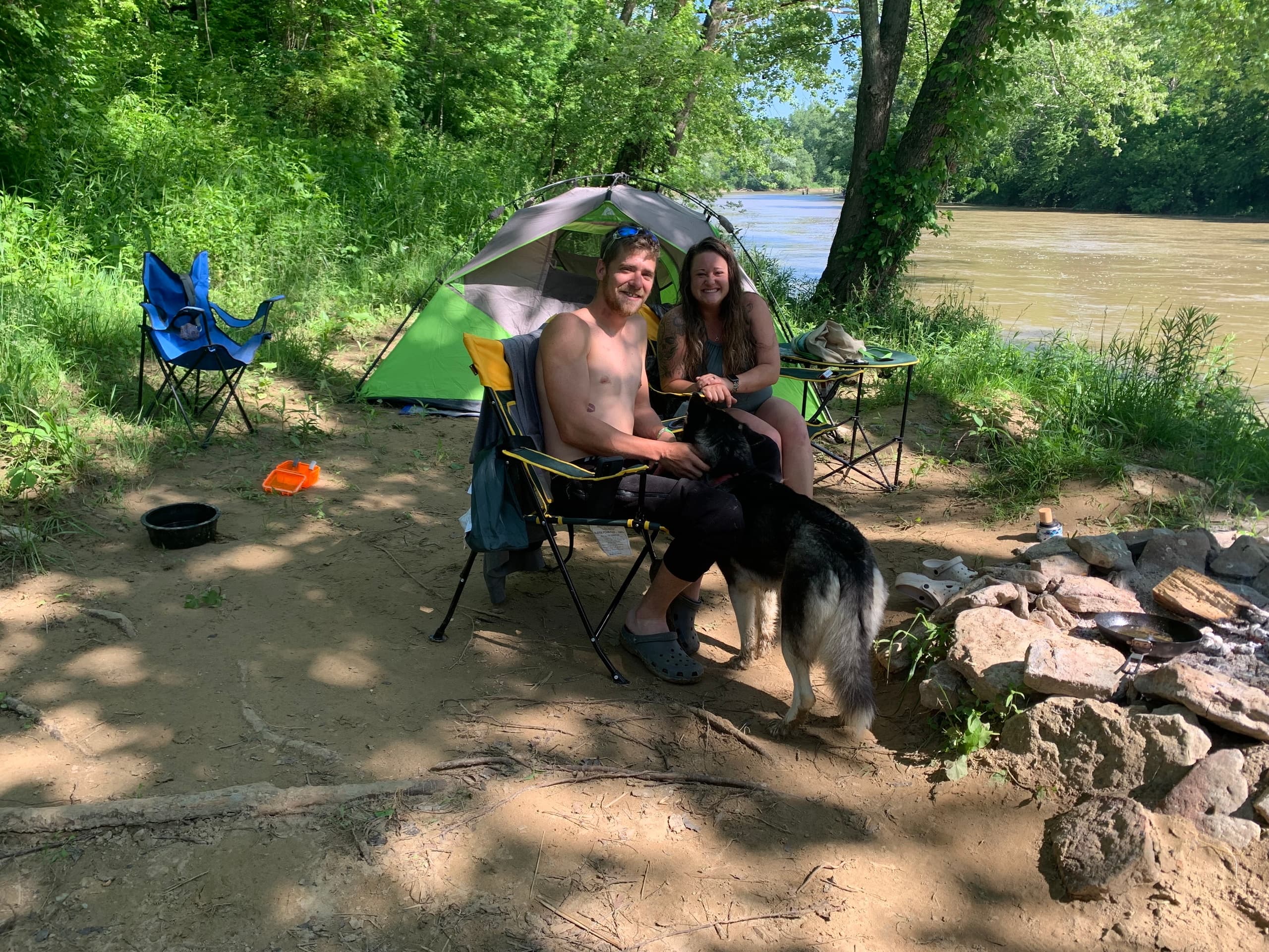 Primitive River Camping at Camp Site #21 by Morgans Canoe
