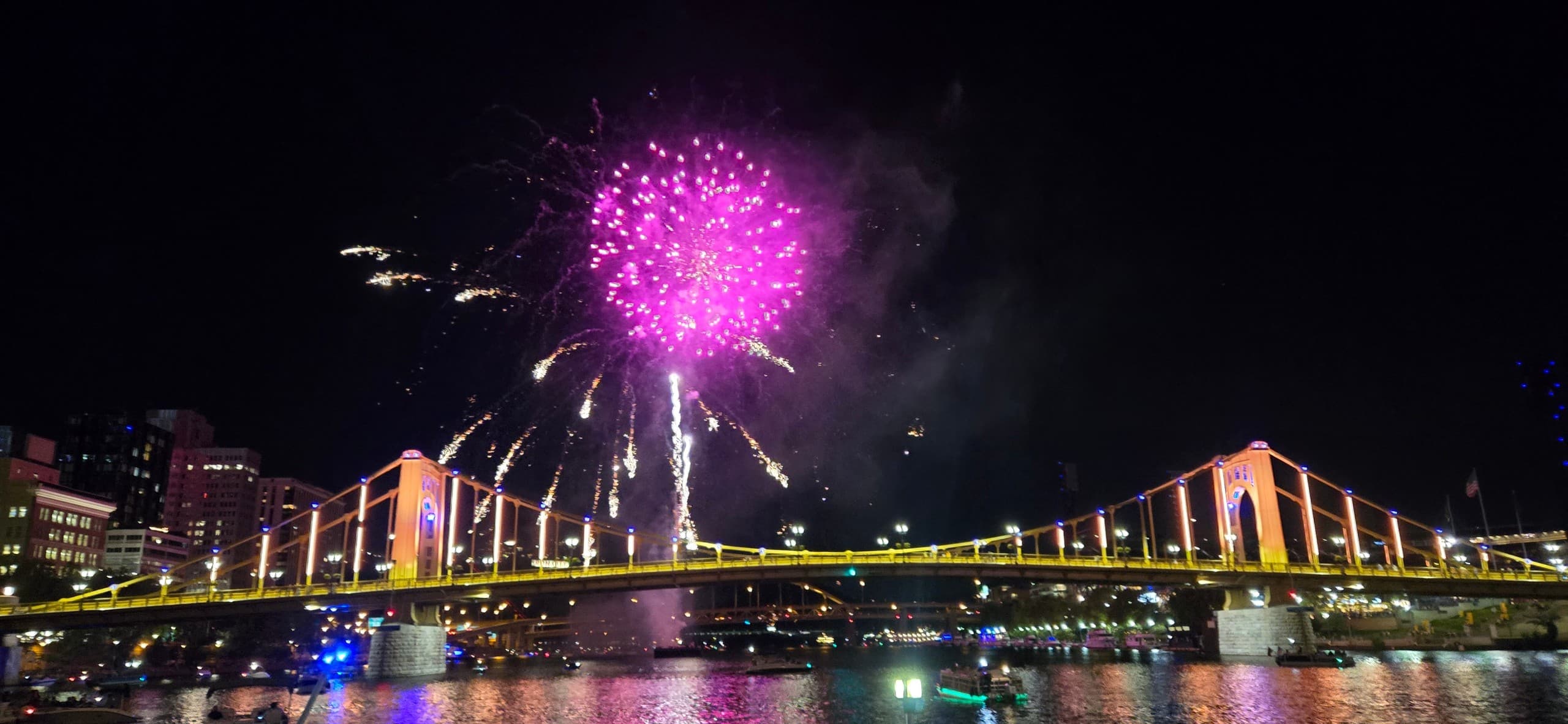 Private PNC Park Firework & Drone Cruise: Pittsburgh Skyline From the River