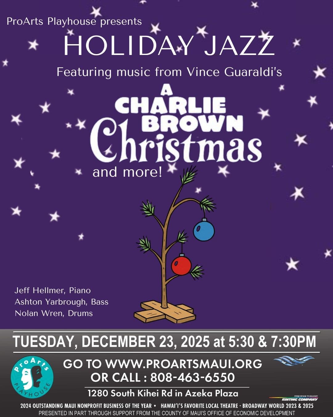 Holiday Jazz in Kihei: Vince Guaraldi Tribute at 1280 S Kihei Rd photo 1