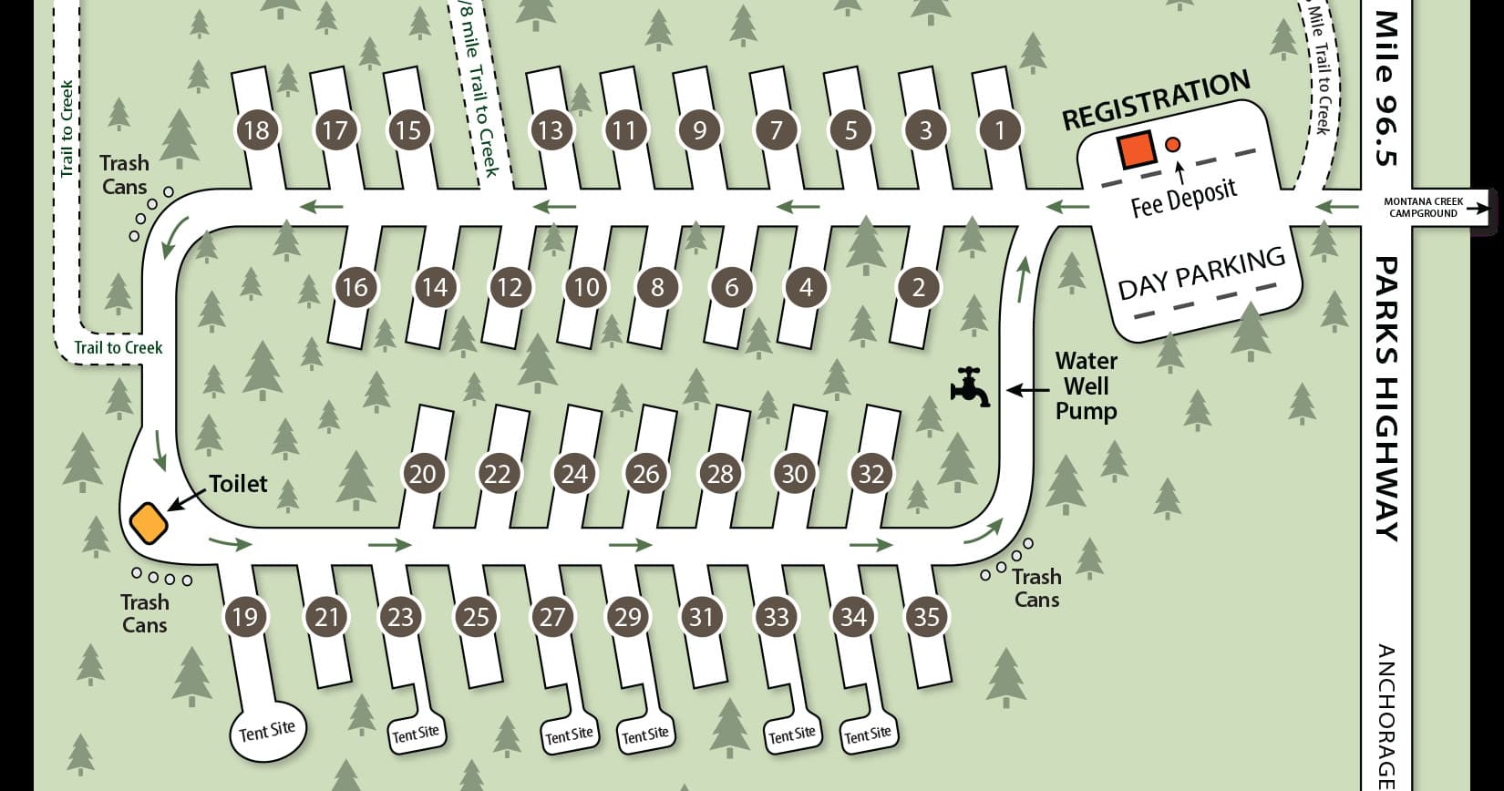 Campsite S1 at Montana Creek Recreation Site: Rustic Camping in Alaska