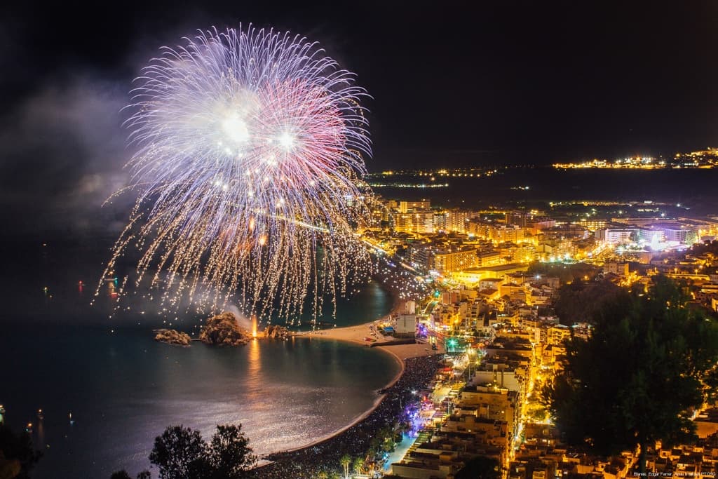 Sail-and-See Blanes Fireworks Cruise with Swimming and Cava