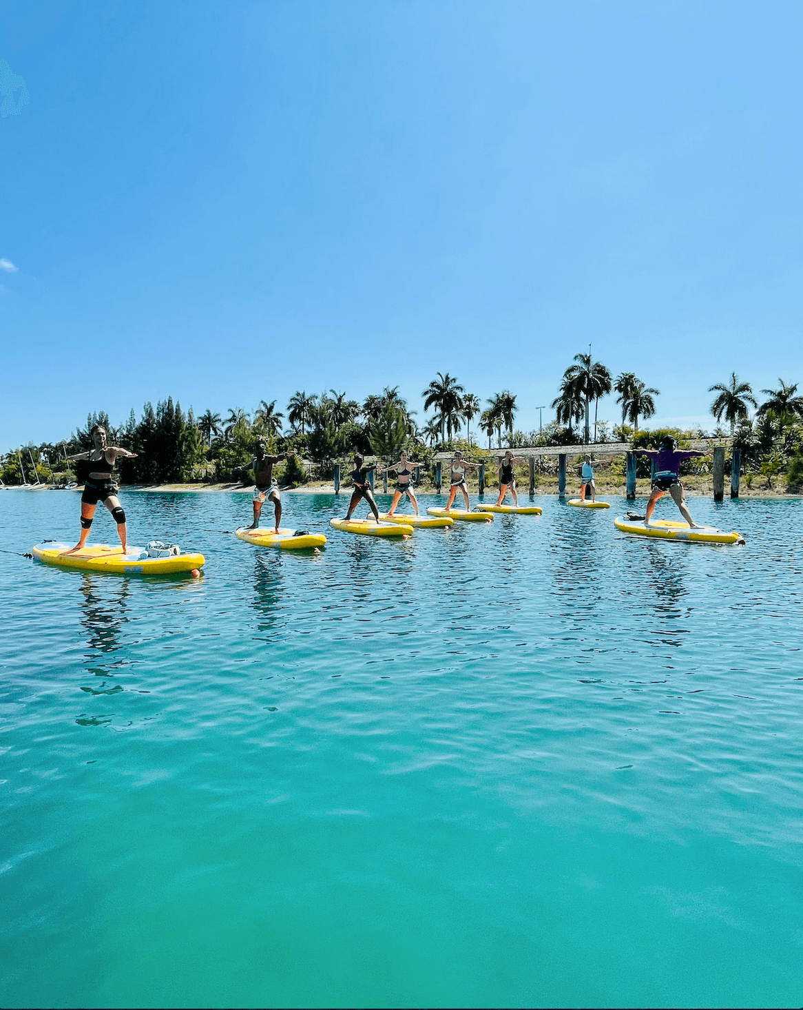 SUP Yoga on Tigertail Lake with Turquoise Floating Yoga
