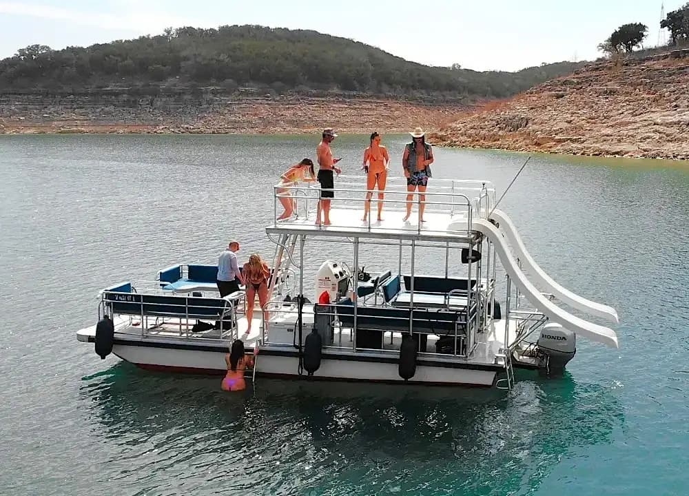 Ride the 30ft Double-Decker Pontoon on Lake Austin — Slides, Sun Deck & Party Rentals photo 2