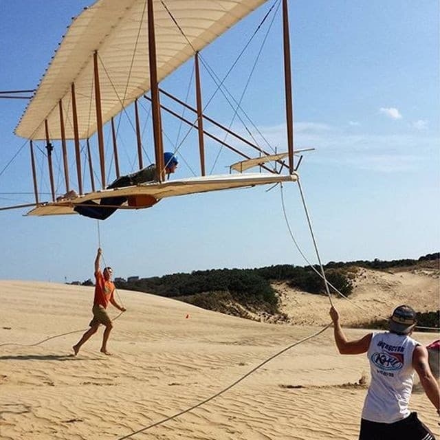 Fly the 1902 Wright Glider at Jockey’s Ridge — Tethered Flights with Kitty Hawk Kites photo 1