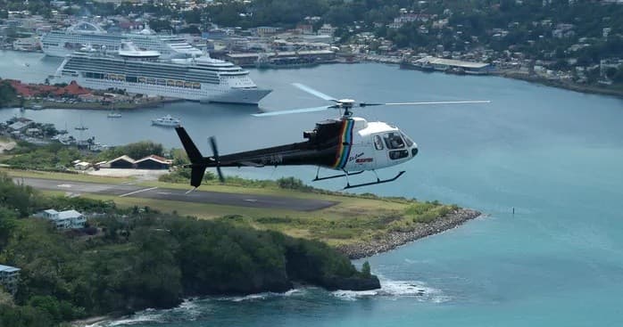 Helicopter Air Transfers with St. Lucia Paradise Transfers
