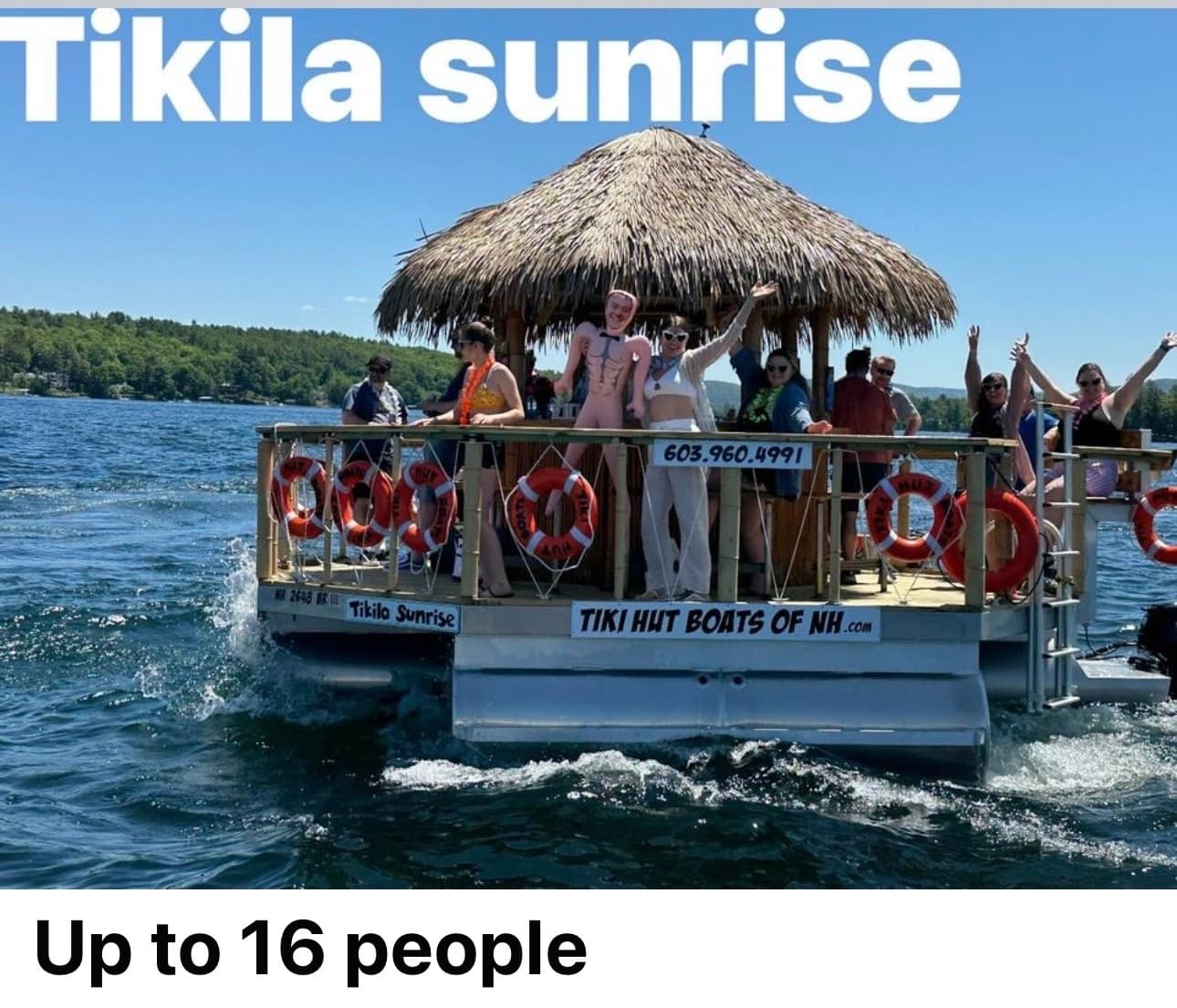 90-Minute Public Tiki Hut Cruises in Laconia, NH