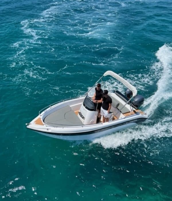 Captain Your Own Milos Adventure: Rent a Poseidon Bluewater 185 from Agia Kiriaki