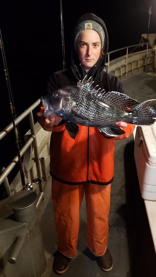 10.5-Hour Sea Bass Marathon: Deep-Sea Fishing Adventure in Brielle, NJ