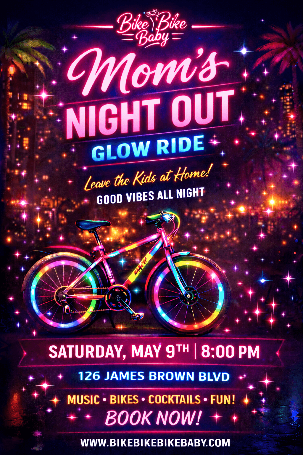 Augusta After Dark: Mom’s Night Out Guided Bike Ride Through Downtown