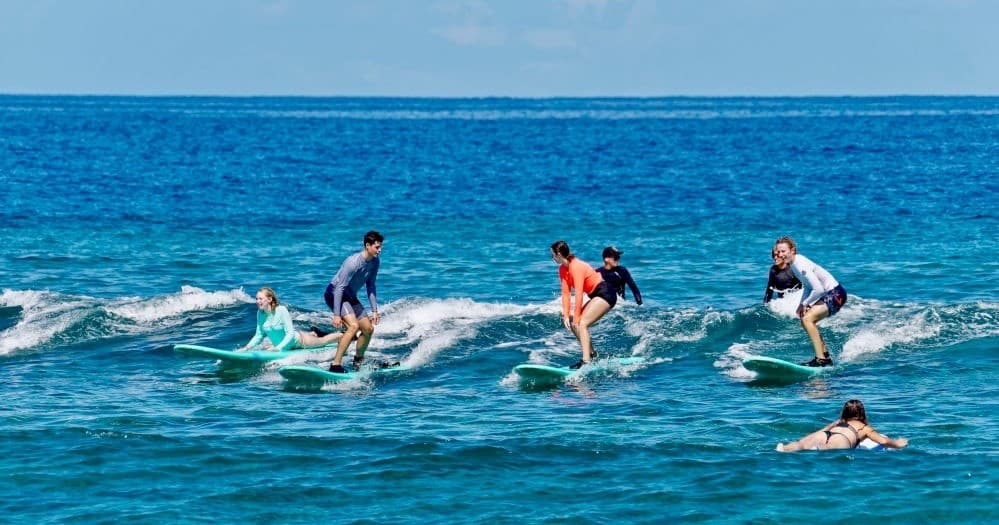 Water Activities at Surfer Bear Hawaii: Group Surf Lessons in Oahu
