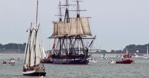 Annual USS Constitution Turnaround Sail in Boston Harbor