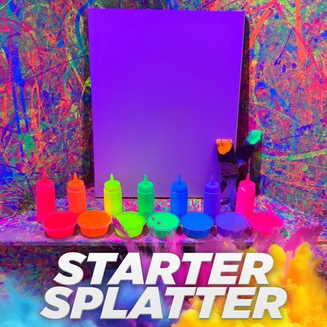 20-Minute Black Light Splatter Paint at STARTER SPLATTER (smashglendale)