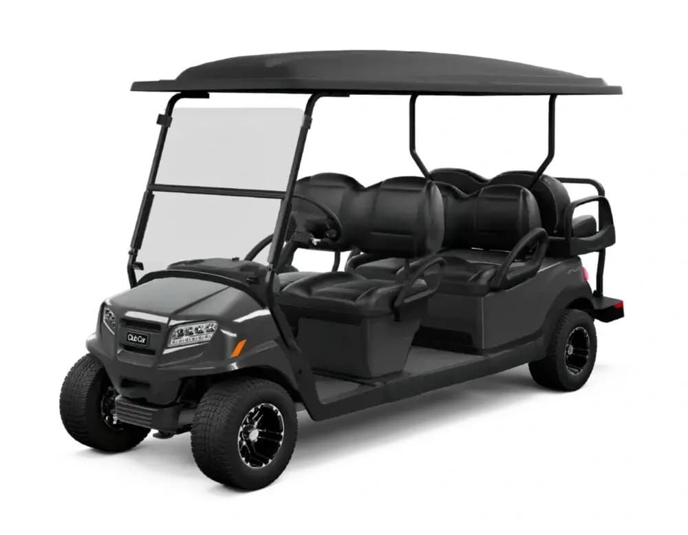 Cruise Coastal Roads with Rooster Run Rentals’ 6-Passenger Non-Lifted Cart