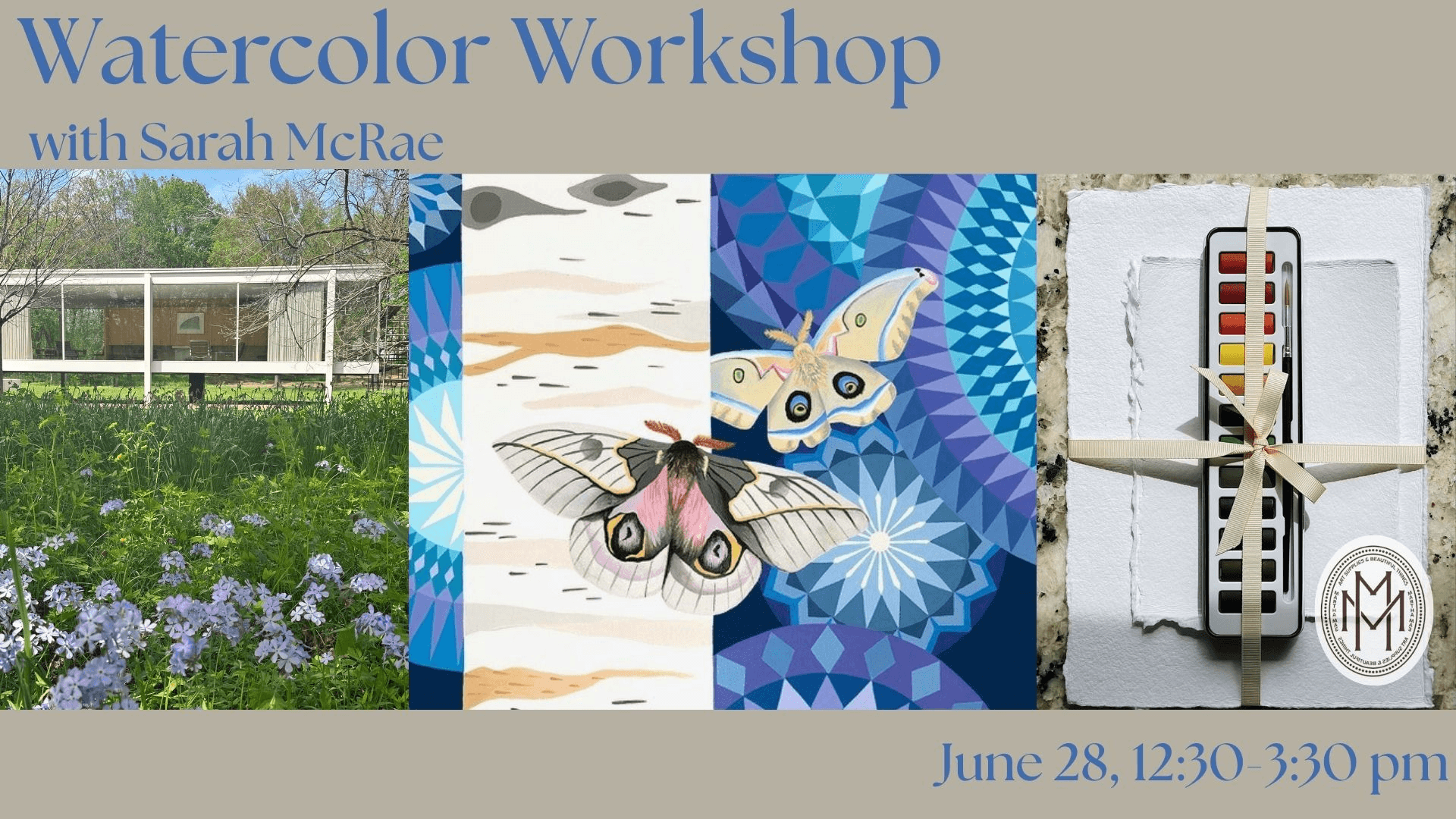Watercolor Workshop at Farnsworth House in Plano, IL