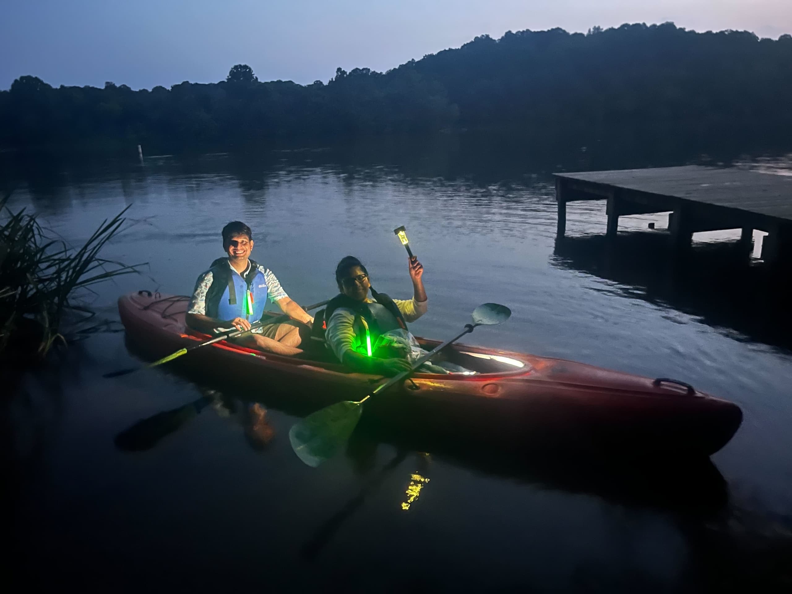 Night Paddles on Saxapahaw Lake: Sunset, Moonlight & Starlight Guided Kayak Tours photo 3