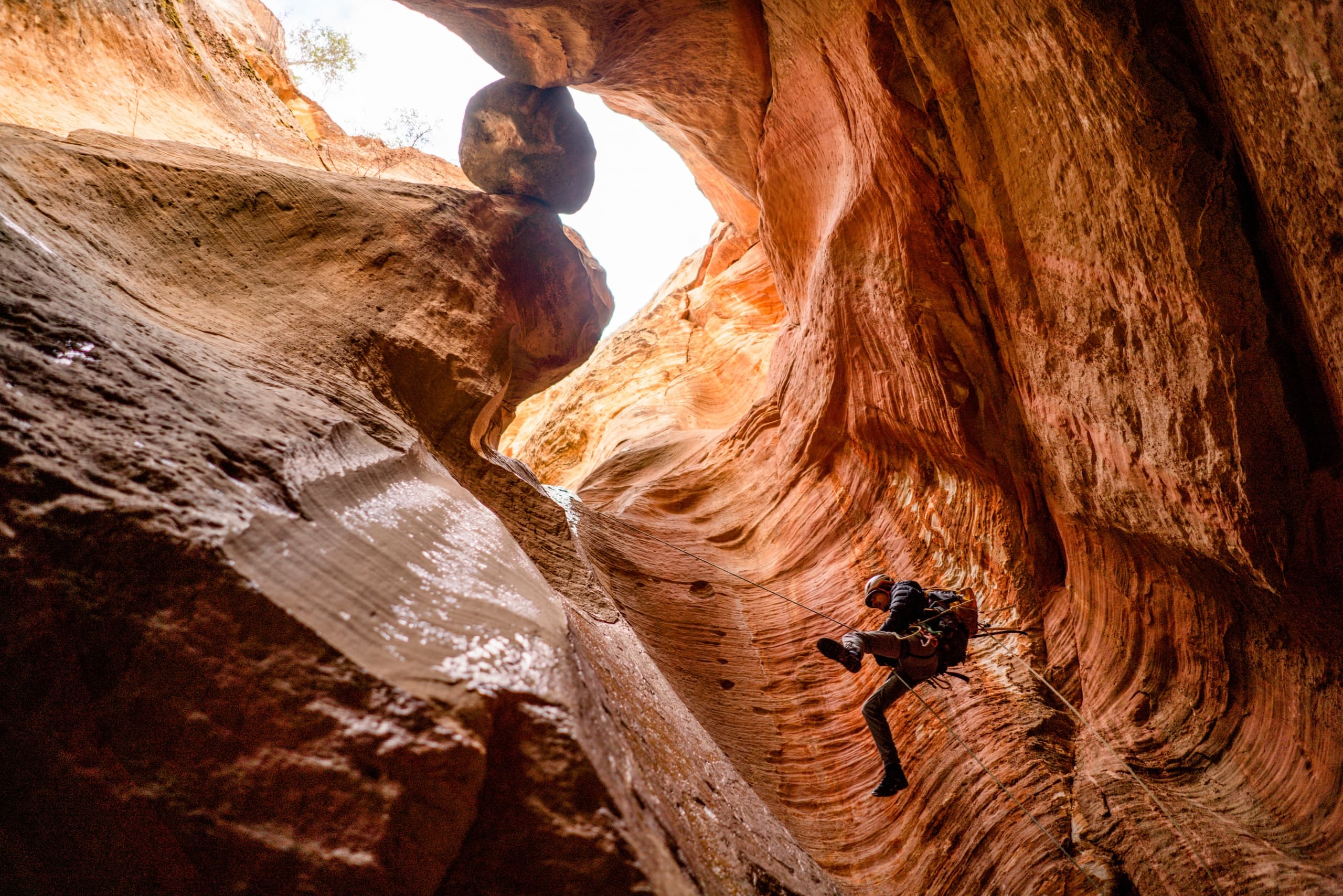 Advanced Canyoneering & Rappelling in Birch Hollow, Utah
