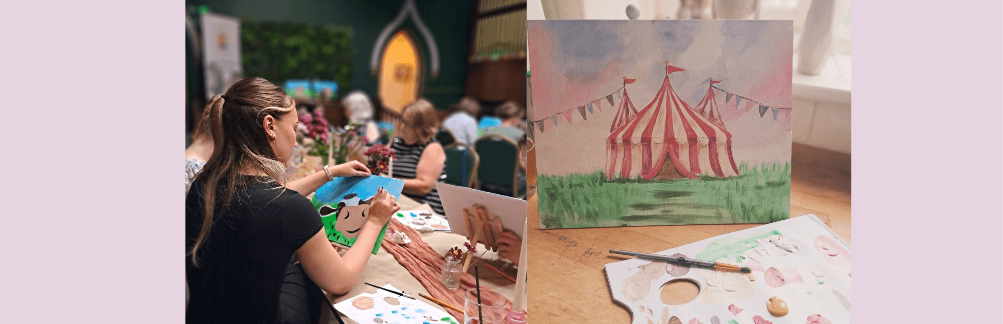 Paint and Sip Night at Gupshill Manor — Create 'The Greatest Show' in Tewkesbury photo 1