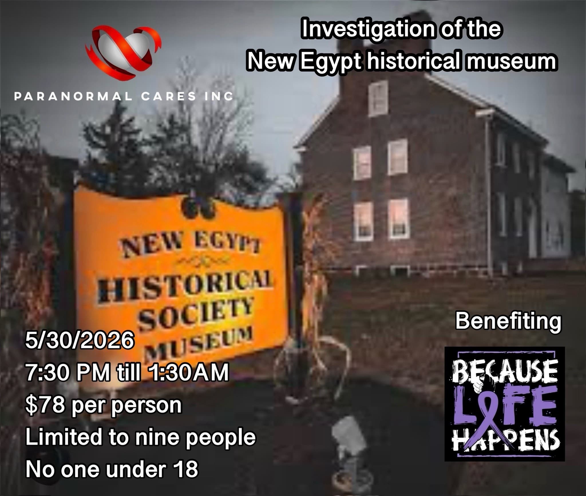 Night Investigation at the Reckless House: Paranormal Evening at New Egypt Museum photo 1