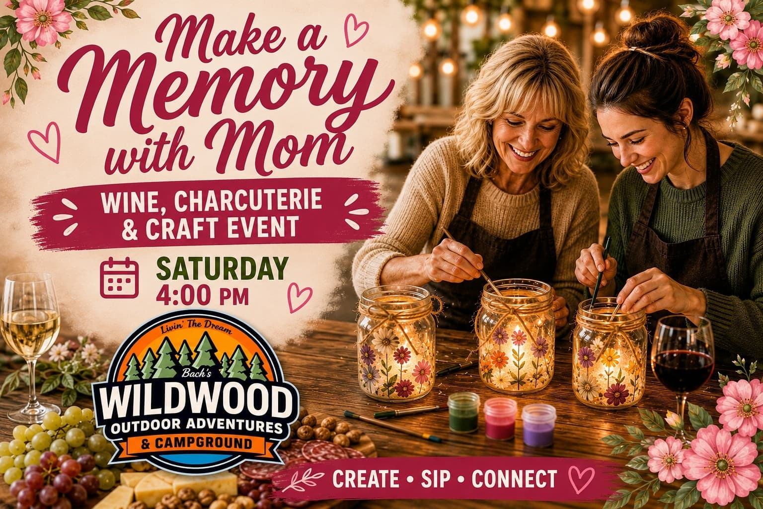Mother's Day Wine, Charcuterie & Craft Workshop in Eagle River, WI